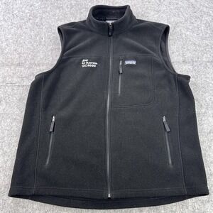 Patagonia Synchilla Fleece Vest Mens XL Black Worn Wear Uber Business 2020